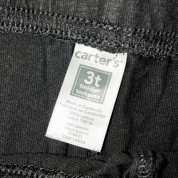 CARTERS 3T CHARCOAL GRAY PANTS - Picture 3 of 4
